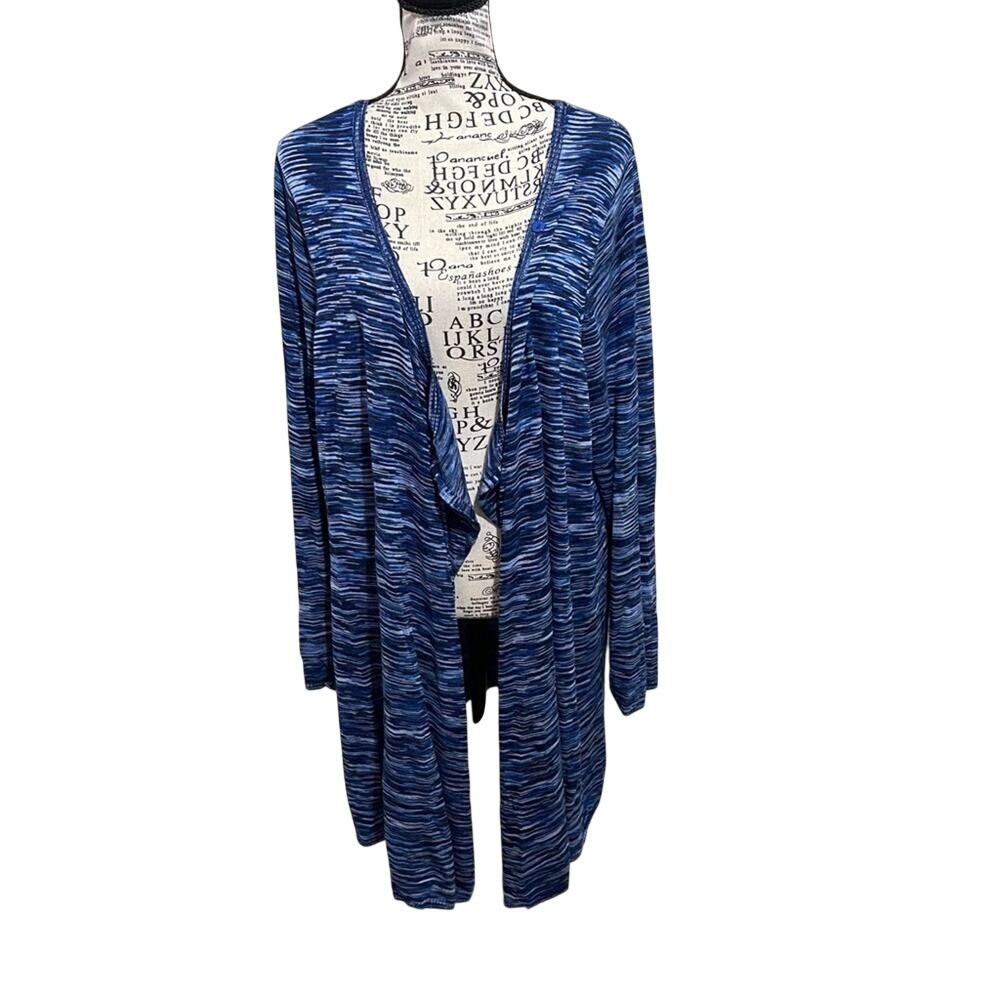Ellos blue buttonless cardigan plus size 1X